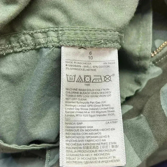 NWT GAP Camo Girlfriend Khaki Stretch Size 6 Mid Rise Green Camouflage Fall - Picture 11 of 12